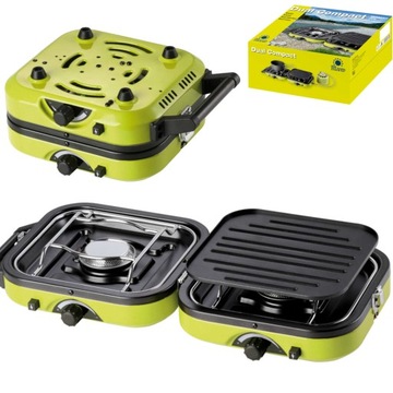 Kuchenka kuchnia turystyczna na kemping podwójna DUAL COMPACT + GRILL