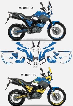 Wykonanie naklejki Yamaha XT 660 Z TENERE 2008 - 2016 WHITE EASY