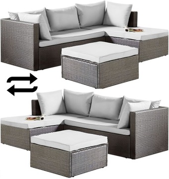 САДОВАЯ МЕБЕЛЬ УГЛОВОЙ ДИВАН ПУФ КОМПЛЕКТ САДОВОЙ МЕБЕЛИ ИЗ ТЕХНОРОТАГА