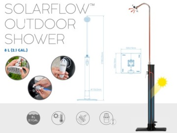Bestway портативный солнечный садовый душ SolarFlow 58694