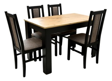 stół loft, mały stół 70x115, 4 krzesła, komlet do kuchni salonu