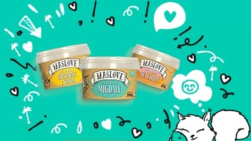 MASŁO ORZECHOWE MASLOVE ZESTAW MIGDAŁ KOKOS KREM