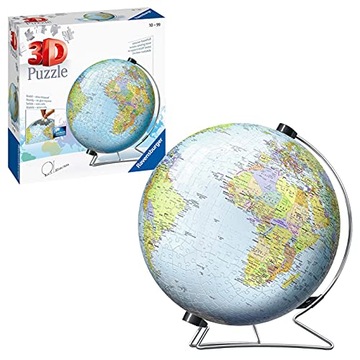 Ravensburger World Globe on a V-Stand 3D Jigsaw Puzzle for Adults and Kids