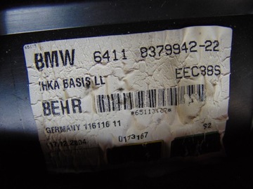 BMW 7 E65 RADIÁTOR POUZDRO Z KLIMATIZACE CLIMATRONIC 8379942