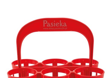 Желтая корзинка для переноски баночек с медом.