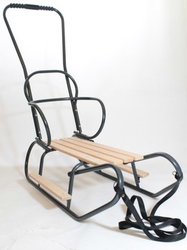 САНКИ СО СПИНКОЙ, МЕТАЛЛ И ДЕРЕВЯННЫЕ