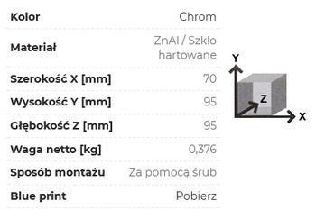 AKCESORIA KUBEK NA SZCZOTKI CHROM POŁYAK RETRO