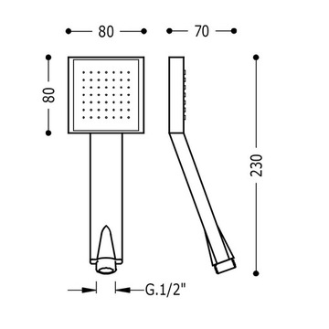 РУЧКА ДЛЯ ДУША TRES LOFT ANTICALC ХРОМ