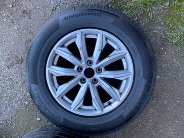 AUDI Q5 80A FELGA 7J 17 ET34 80A601025J OPONA CONTINENTAL 235 65 17 ZIMOWA