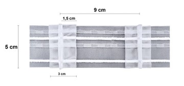 Taśma marszcząca do firan zasłon żyłkowa potrójna zakładka wys 5 cm mar 1;2