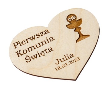 Magnes pamiątka z grawerem podziękowania Komunia MKD-1