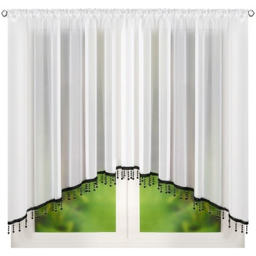 FIRANA GLAMOUR Z KORALIKAMI 400x155 USZYTA W ŁUK
