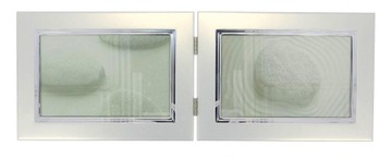 Ramka metalowa na dwa zdjęcia 13x18 pozioma
