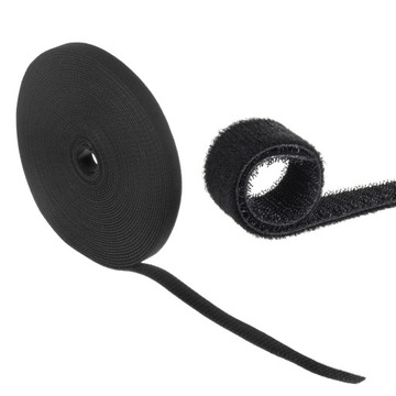 Organizator kabli Maclean, taśma, rzep, dwustronna, 20mm*15.3m, czarna, MCT