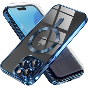 ЧЕХОЛ ДЛЯ IPHONE 16 PRO ДЛЯ ЗАЩИТЫ КАМЕРЫ MAGSAFE + ЗАКАЛЕННОЕ СТЕКЛО 9H