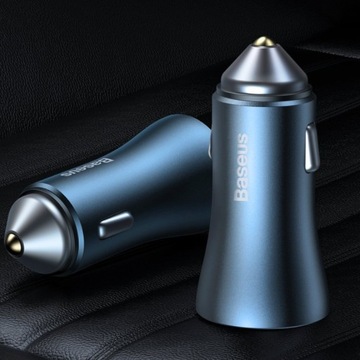 Mocna ładowarka samochodowa Baseus Contactor Pro, 40W do zapalniczki, USB-C