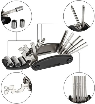 НАБОР ВЕЛОСИПЕДНЫХ КЛЮЧЕЙ МУЛЬТИТУЛЬНЫЕ КЛЮЧИ 16 В 1