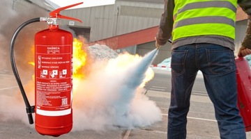 Огнетушитель порошковый 6кг Гп-6х АВС + ручка, подвеска стальной, 2026 г.в.