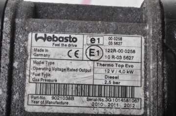 ОТОПИТЕЛЬ CITROEN C4 GRAND PICASSO WEBASTO 9021038B