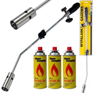 ТЕПЛОВАЯ ГОРЕЛКА ТЕПЛОВАЯ ГОРЕЛКА ГРИЛЬ ДЛЯ ГАЗОВЫХ КАРТРИДЖЕЙ + 3 КАРТРИДЖА
