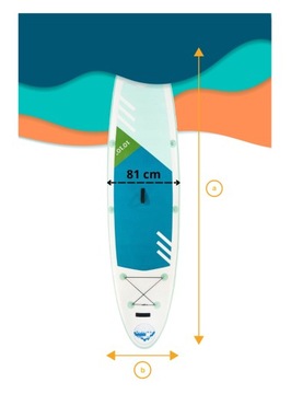 ПОДСТАВКА SUP BOARD Надувная для плавания 330 см, полный комплект: весло + насос