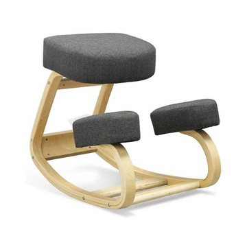 Klękosiad krzesło ergonomiczne do komputera fotel biurowy klęcznik szary