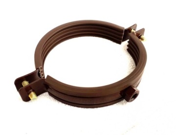 ЗАЖИМ С РЕЗИНОВЫМ ДЛЯ ДРЕНАЖНОЙ ТРУБЫ КОРИЧНЕВЫЙ КРОНШТЕЙН 100мм