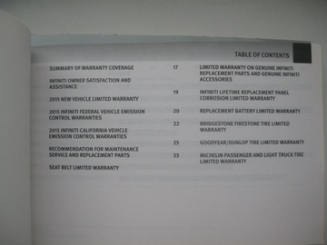 INFINITI QX60 руководство пользователя + сервисная книжка Infiniti QX60 2015 г.
