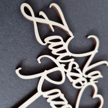 Topper Na Zawsze Razem serce drewniany