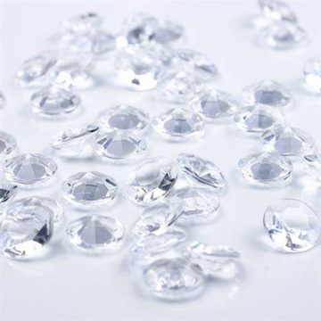 KONFETTI DIAMENTOWE BEZBARWNY 12 MM 100 SZT