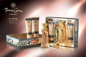 NEW BRAND WOMEN ZESTAW FRENCH CANCAN 4 (EDP100ML+ 20ML+BALSAM130ML+SG130ML)