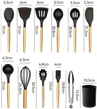 Кухонная посуда Силиконовая кухонная посуда аксессуары 12 El.