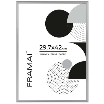 СЕРЕБРЯНАЯ АЛЮМИНИЕВАЯ рамка 29,7х42 А3 ФОТОРАМКА