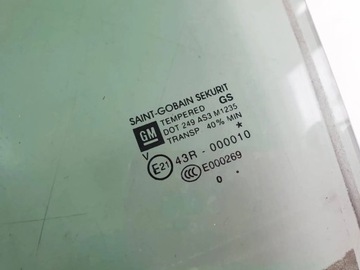 OPEL CORSA D IV 2011R 5D SKLO (OKNO) DVEŘE LEVÝ ZADNÍ