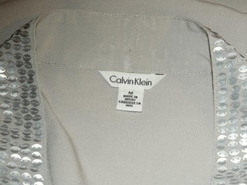 Calvin Klein minimalizm SZARA gołebia bluzka M