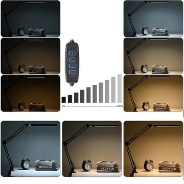 БЕСТЕНОЧНАЯ СВЕТОДИОДНАЯ ШКОЛЬНАЯ НАСТОЛЬНАЯ ЛАМПА ДЛЯ ЧЕРТЕЖА + РЕГУЛИРУЕМЫЙ КРОНШТЕЙН