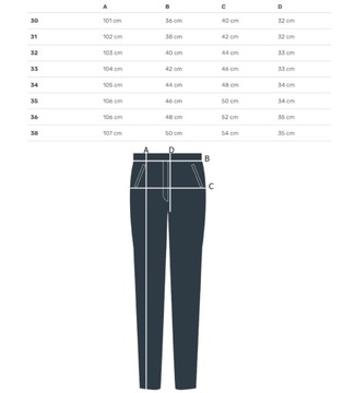 Klasyczne spodnie męskie jeansy z paskiem 34