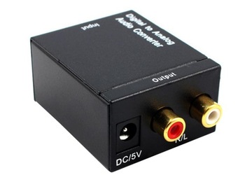 Konwerter optyczny toslink spdif na 2x cinch rca