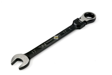 Klucz płasko-oczkowy 17mm z grzechotką i przegubem