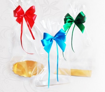 Декоративный БАНТ, ПОДАРОК, атласная лента - 15 шт.
