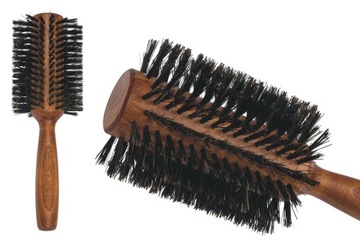 Szczotka okrągła do włosów z naturalnej sierści dzika 34 / 68 mm GORGOL