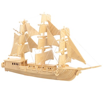 PUZZLE 3D DREWNIANE Żaglowiec PREZENT
