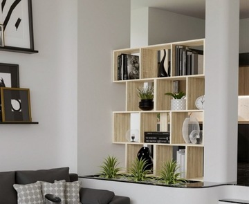 REGAŁ OTWARTY STOJĄCY PÓŁKA FIESTA 4P DĄB SONOMA