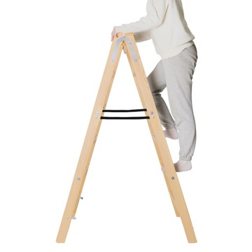 ЛЕСТНИЦА ДЕРЕВЯННАЯ ПОКРАСОЧНАЯ, 2х6 СТУПЕНЕЙ, ДВУХСТОРОННЯЯ СКЛАДНАЯ