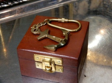 ПОДАРОК ​​ДЛЯ МОРЯКА РУЛЕВЫЙ БРЕЛОК С ЯКОРЕМ С ГРАВИРОВКОЙ