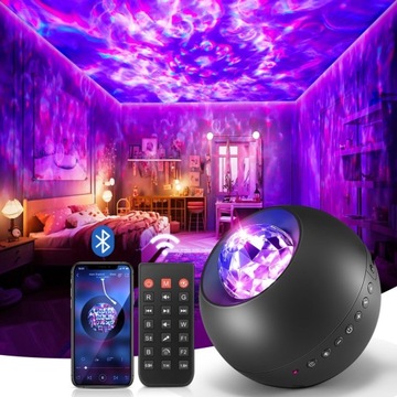 Projektor nieba Galaxy LED, lampka nocna, muzyka, smart, timer