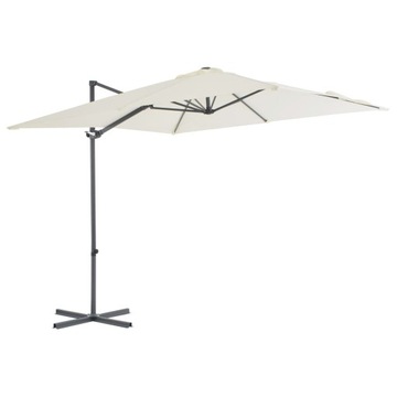 PARASOL WISZĄCY ZE STALOWYM SŁUPKIEM 250X250CM PIA