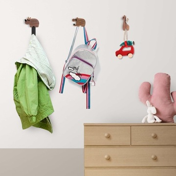 Крючок для детской одежды в форме животных, вешалка для гардероба,