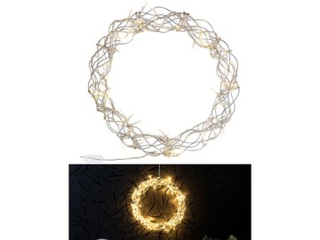 Световой венок 90 Светодиодный 35 -сантиметровый таймер металлические лампы