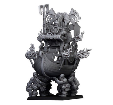 Great Dwarf King on Throne - Highlands Miniatures